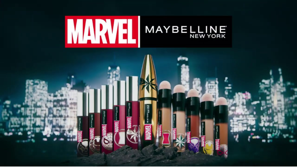 Maybelline och Marvel (maybelline.com)